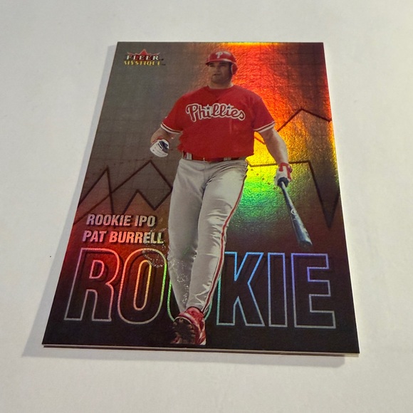 Pat Burrell RC Rookie IPO 2000 Fleer Mystique Rare! Baseball Card Vintage - Picture 3 of 3